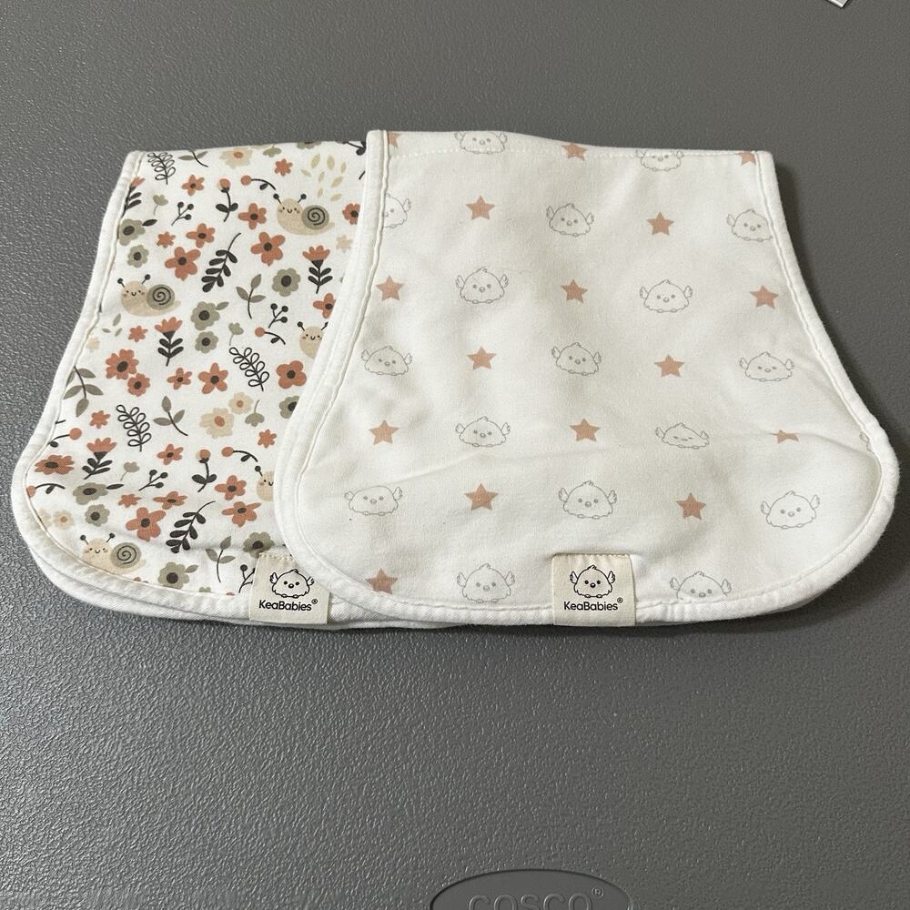 KeaBabies Urban Organic Burp Cloths. Set Of 2.